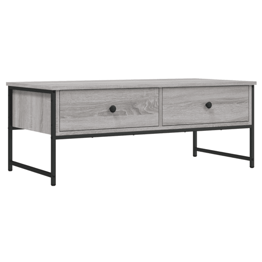 Mesa de Centro, Mesa baixa, 101x49x39,5 cm derivados madeira cinzento sonoma