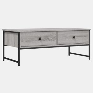 Mesa de Centro, Mesa baixa, 101x49x39,5 cm derivados madeira cinzento sonoma