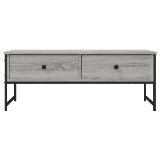 Mesa de Centro, Mesa baixa, 101x49x39,5 cm derivados madeira cinzento sonoma