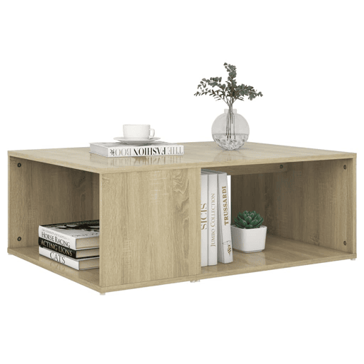 Mesa de Centro, Mesa baixa, 90x67x33 cm derivados de madeira carvalho sonoma