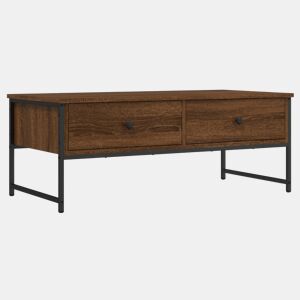 Mesa de Centro, Mesa baixa, 101x49x39,5 cm derivados madeira carvalho castanho