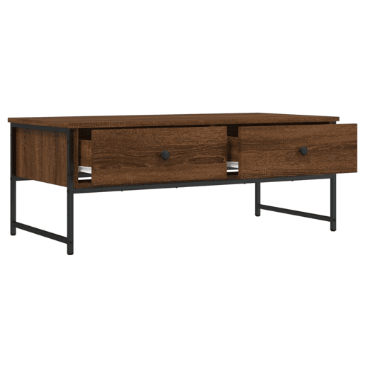 Mesa de Centro, Mesa baixa, 101x49x39,5 cm derivados madeira carvalho castanho