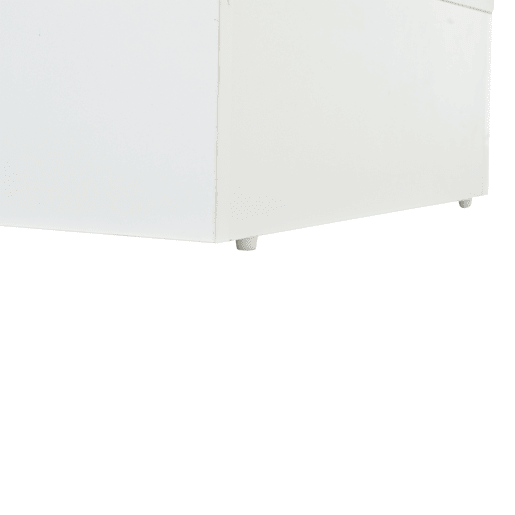 Mesa de centro com 2 níveis - Com luz LED de 16 cores - Sofá com prateleira aberta e 1 gaveta deslizante - Branco