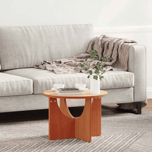 Mesa de Centro, Mesa baixa, Marrom Cera 50 x 50 x 35 cm