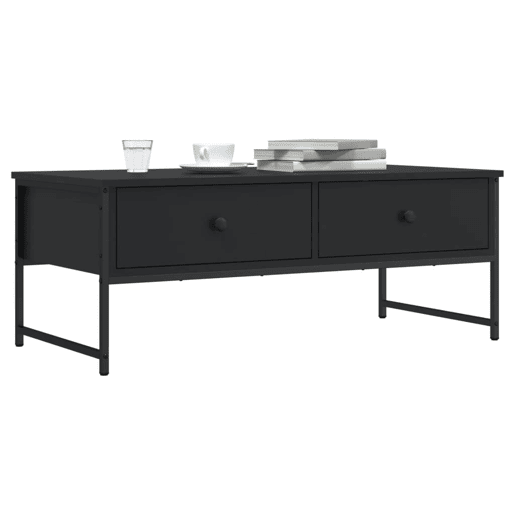 Mesa de Centro, Mesa baixa, 101x49x39,5 cm derivados de madeira preto