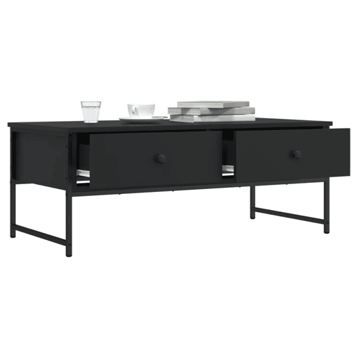 Mesa de Centro, Mesa baixa, 101x49x39,5 cm derivados de madeira preto
