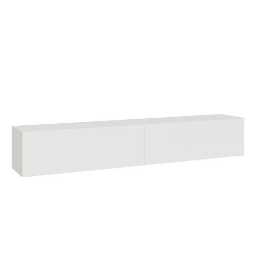 Prateleira suspensa Evaton 2 portas 180x32x30cm Branco mate en.casa