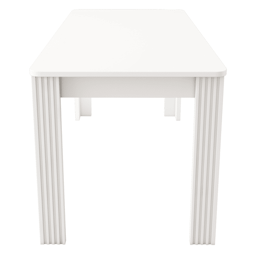 Mesa de jantar 120x80 - Moderna, robusta, com quatro pernas, estilo simples - Branca