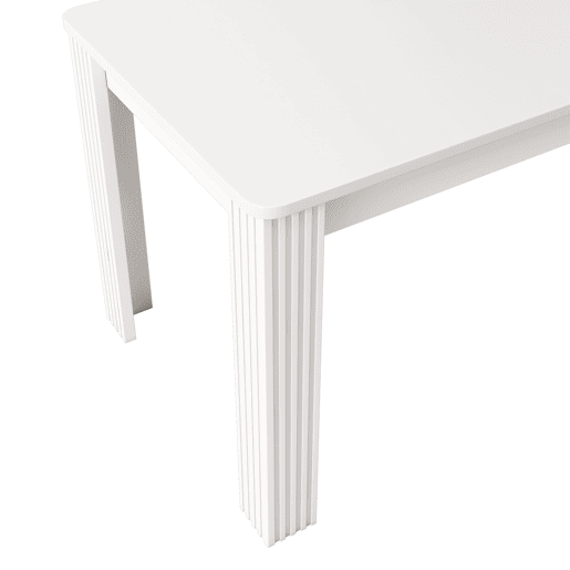 Mesa de jantar 120x80 - Moderna, robusta, com quatro pernas, estilo simples - Branca