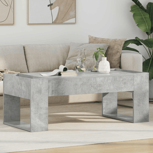 Mesa de Centro, Mesa baixa, Cinzento 110 x 50 x 41 cm Madeira processada