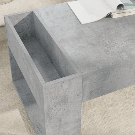 Mesa de Centro, Mesa baixa, Cinzento 110 x 50 x 41 cm Madeira processada