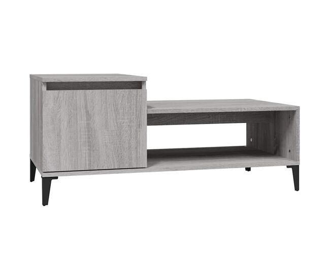 Mesa de café - mesa de centro madera contrachapada gris sonoma 100x50x45 cm