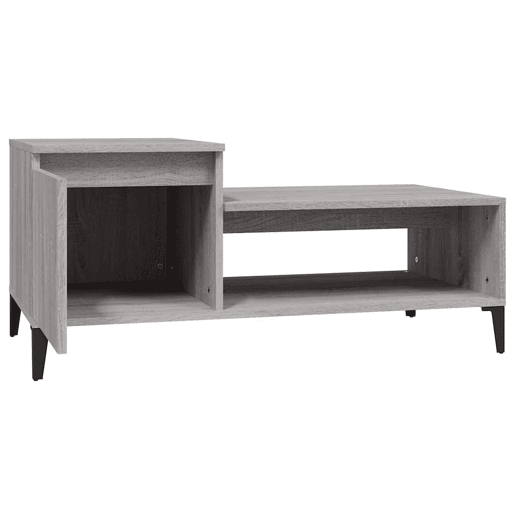 Mesa de Centro, Mesa baixa, 100x50x45 cm derivados madeira cinzento sonoma