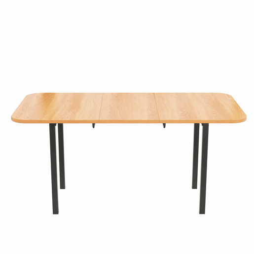 Mesa de jantar extensível em MDF - 120160 x 80 cm - para 4 a 6 pessoas - Natural