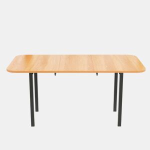 Mesa de jantar extensível em MDF - 120160 x 80 cm - para 4 a 6 pessoas - Natural
