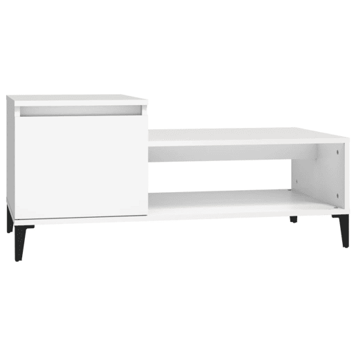 Mesa de Centro, Mesa baixa, 100x50x45 cm derivados de madeira branco