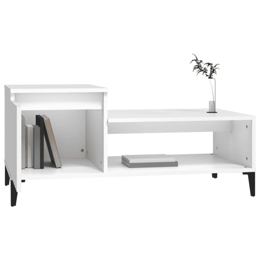 Mesa de Centro, Mesa baixa, 100x50x45 cm derivados de madeira branco