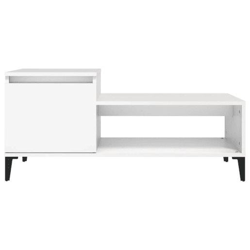 Mesa de Centro, Mesa baixa, 100x50x45 cm derivados de madeira branco