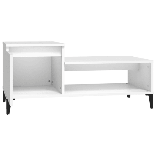 Mesa de Centro, Mesa baixa, 100x50x45 cm derivados de madeira branco