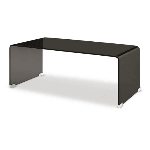 Mesa de centro Väsas montada vidro temperado 90x45x35 cm Cinzento escuro en.casa