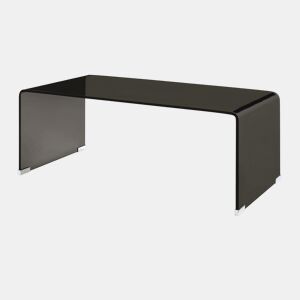 Mesa de centro Väsas montada vidro temperado 90x45x35 cm Cinzento escuro en.casa
