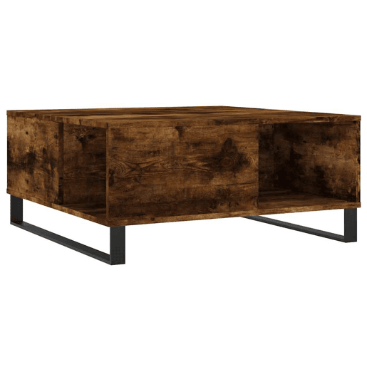 Mesa de Centro, Mesa baixa, 80x80x36,5 cm derivados madeira carvalho fumado