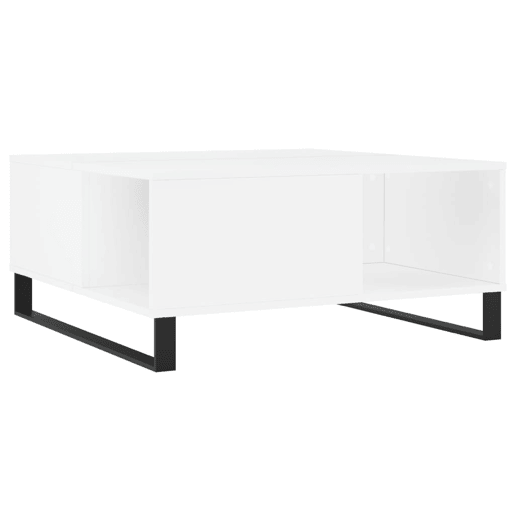 Mesa de Centro, Mesa baixa, 80x80x36,5 cm derivados de madeira branco Mesa de Centro, Mesa baixa, 80x80x36,5 cm derivados de madeira branco