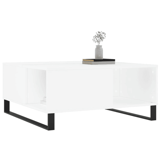 Mesa de Centro, Mesa baixa, 80x80x36,5 cm derivados de madeira branco Mesa de Centro, Mesa baixa, 80x80x36,5 cm derivados de madeira branco