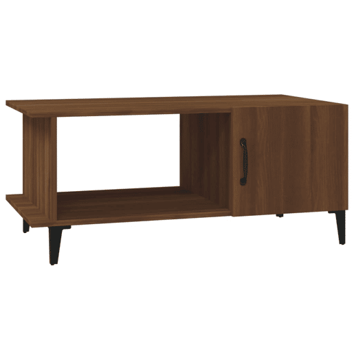 Mesa de Centro, Mesa baixa, 90x50x40 cm derivados de madeira carvalho castanho