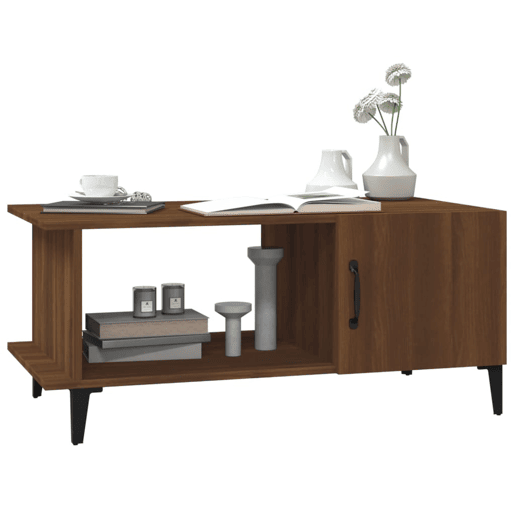 Mesa de Centro, Mesa baixa, 90x50x40 cm derivados de madeira carvalho castanho