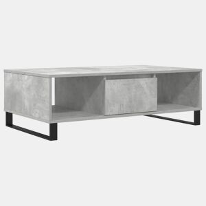 Mesa de Centro, Mesa baixa, 104x60x35 cm derivados madeira cinzento cimento