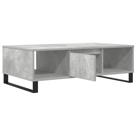 Mesa de Centro, Mesa baixa, 104x60x35 cm derivados madeira cinzento cimento