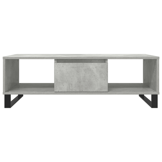 Mesa de Centro, Mesa baixa, 104x60x35 cm derivados madeira cinzento cimento