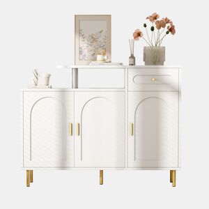 Sapateira de painel de partículas com 3 portas,branco