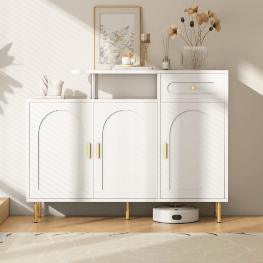 Sapateira de painel de partículas com 3 portas,branco