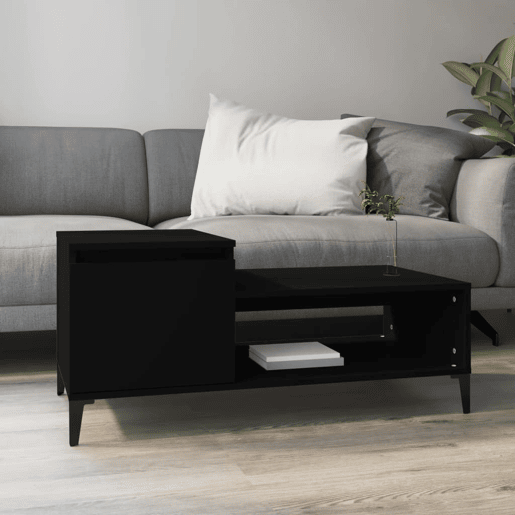 Mesa de Centro, Mesa baixa, 100x50x45 cm derivados de madeira preto