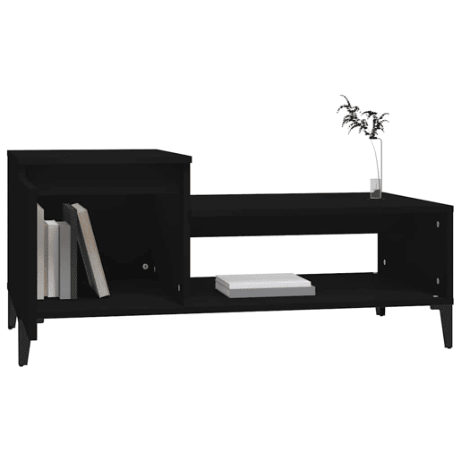 Mesa de Centro, Mesa baixa, 100x50x45 cm derivados de madeira preto