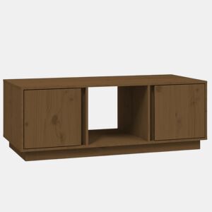 Mesa de Centro, Mesa baixa, 110x50x40cm madeira de pinho maciça castanho mel