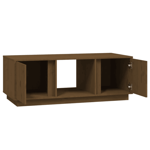 Mesa de Centro, Mesa baixa, 110x50x40cm madeira de pinho maciça castanho mel
