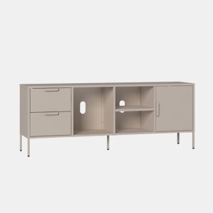 Armário para TV Kliri 2 gavetas aço 150x35x58 Camelo en.casa
