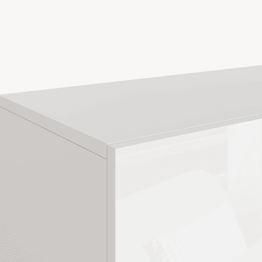 Prateleira suspensa Evaton 2 portas 180x32x30cm Branco alto brilho en.casa