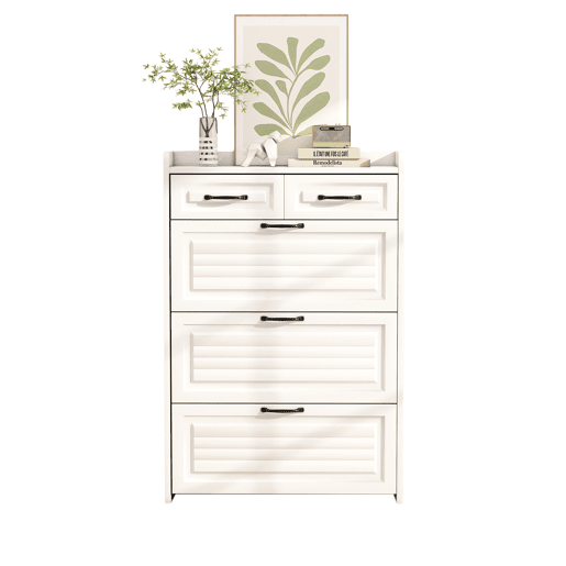 Sapateira de painel de partículas com 3 tabuleiros,branco
