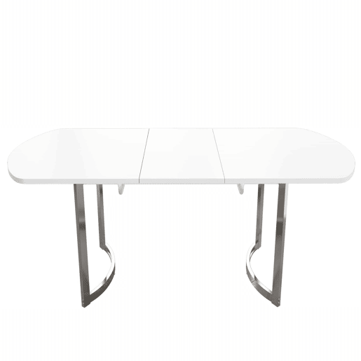 Mesa de jantar extensível para 4 a 6 pessoas em MDF - 140180 x 80 cm - Branco