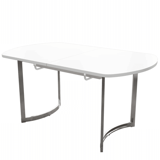 Mesa de jantar extensível para 4 a 6 pessoas em MDF - 140180 x 80 cm - Branco
