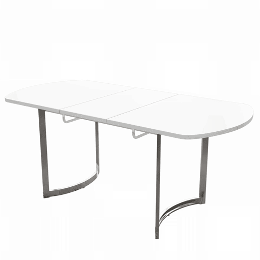 Mesa de jantar extensível para 4 a 6 pessoas em MDF - 140180 x 80 cm - Branco