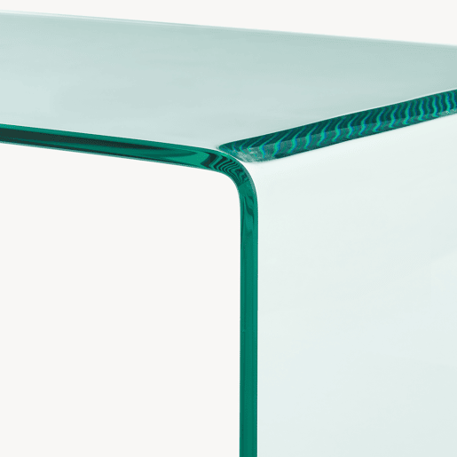 Mesa lateral de vidro Varlofrek montada 50x50x50 cm transparente en.casa