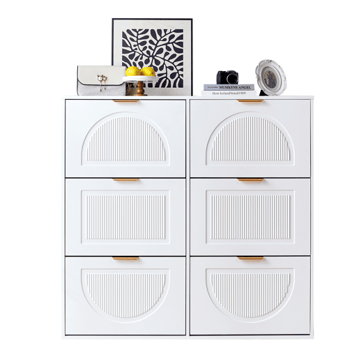 Sapateira de mdf com 6 tabuleiros,branco