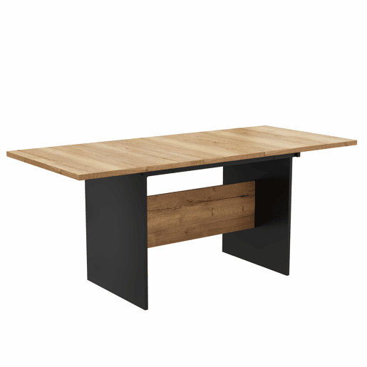 Mesa de jantar extensível para 4 a 6 pessoas - em MDF - Castanho
