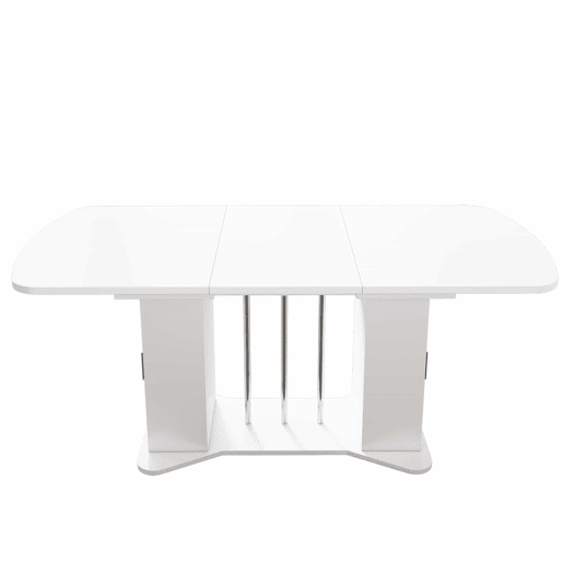 Mesa de jantar extensível com arrumação para 4 a 6 pessoas - 120160 x 80 cm - em MDF - Branco