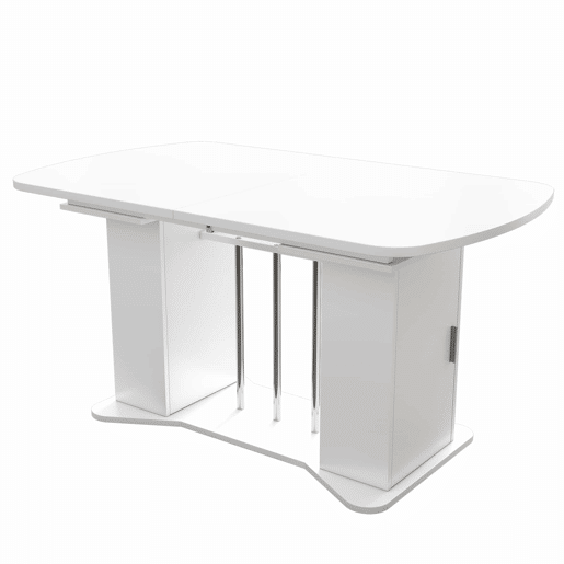 Mesa de jantar extensível com arrumação para 4 a 6 pessoas - 120160 x 80 cm - em MDF - Branco